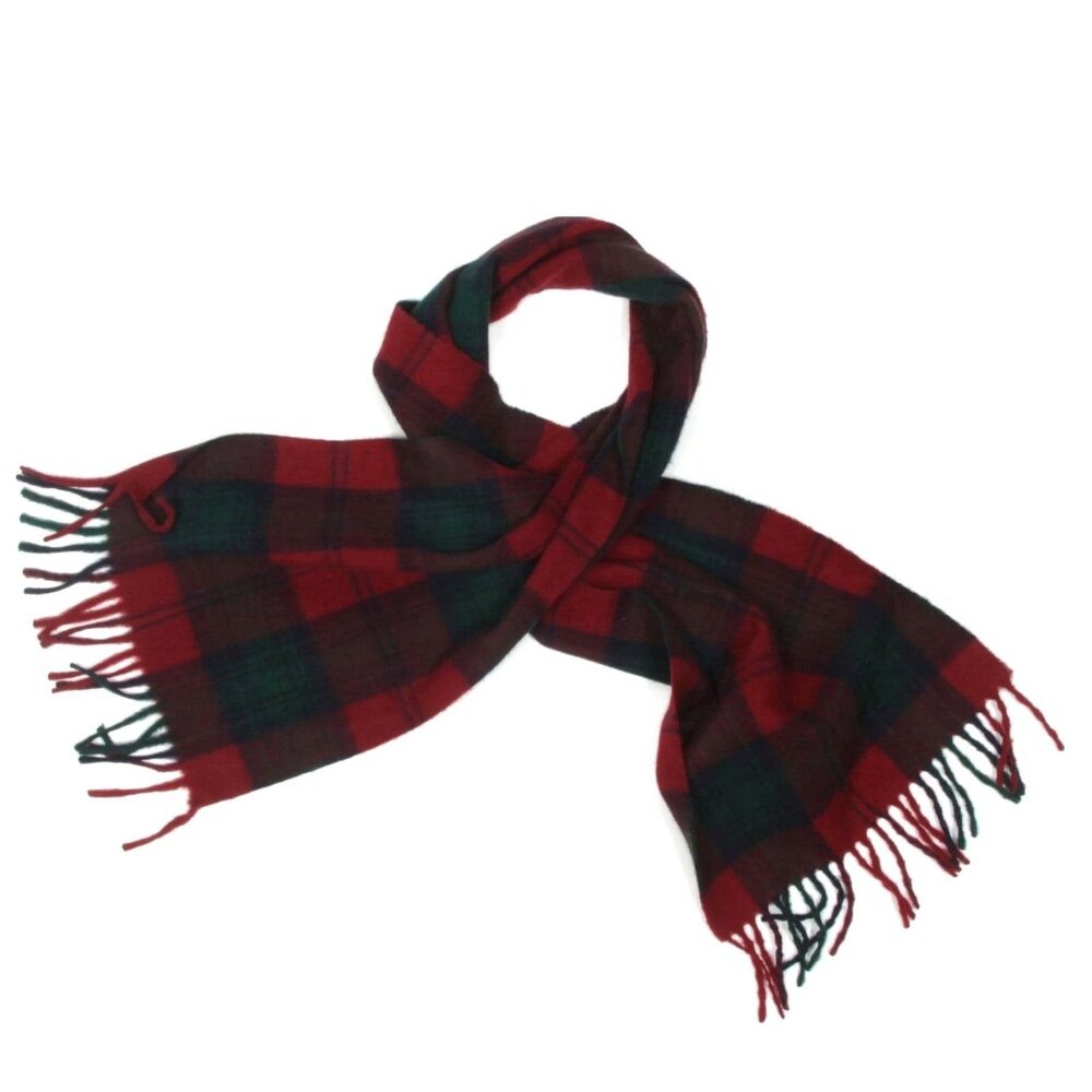 Glen Lyon Scotland Traditional Red Plaid Scottish Wool Neck Scarf - 205